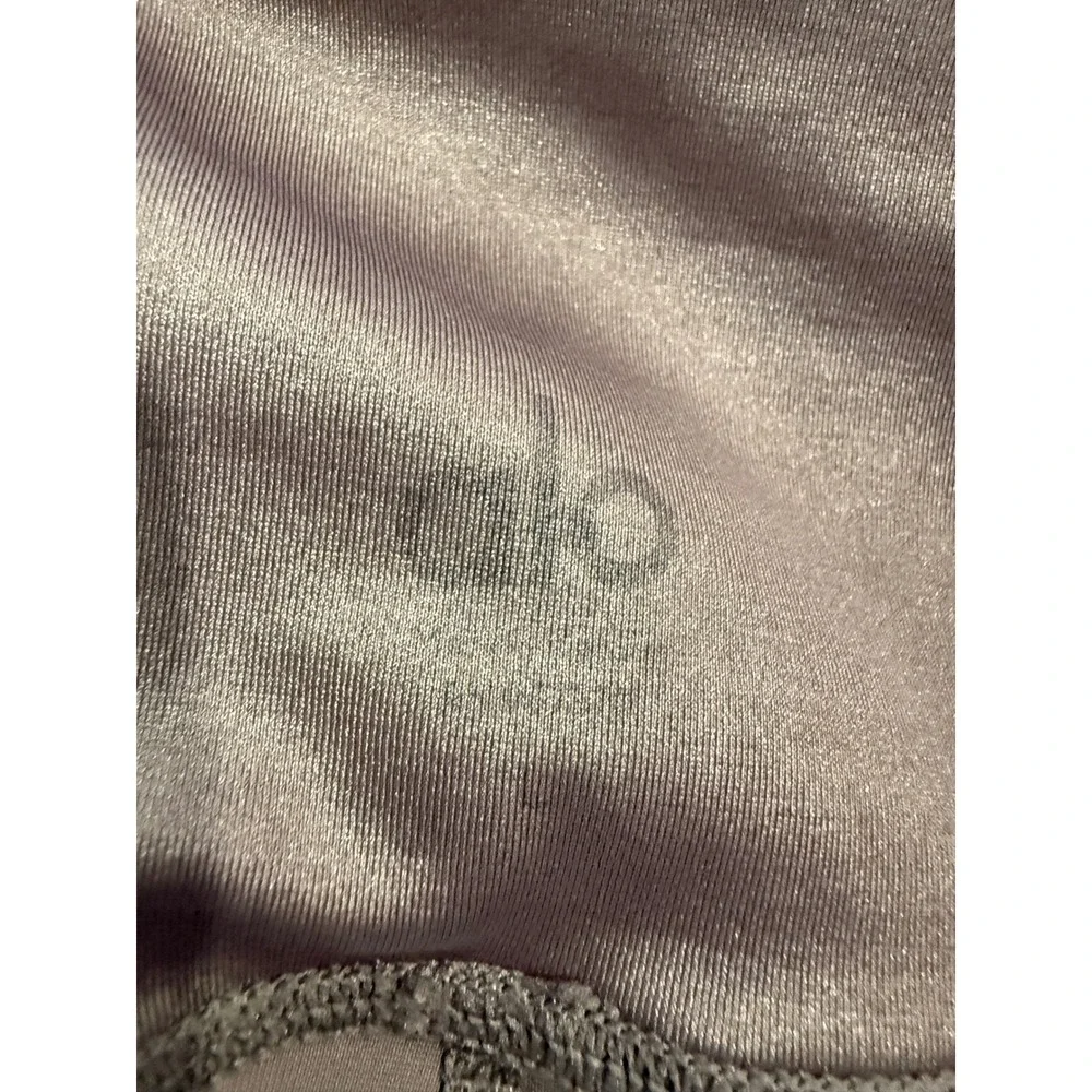 Alo Yoga High-Waist Airbrush Leggings Metallic Mauve Taupe Women's Size L